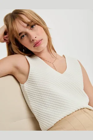 Morgan Débardeur maille col en V femme