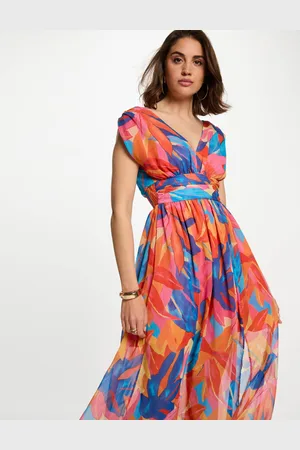 Morgan Robe longue droite imprimée femme