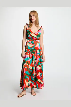 Morgan Robe longue droite imprimée femme