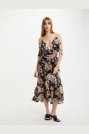 Morgan Jupe midi volants imprimée femme