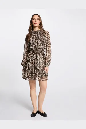 Morgan Robe courte droite imprimée femme
