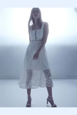 Morgan Robe midi trapèze dentelle femme