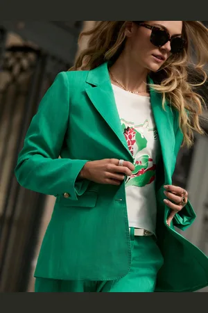 Morgan Blazer fluide vert émeraude femme
