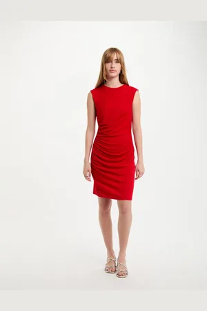Morgan Robe courte ajustée drapée femme