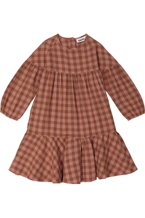 Molo Robe Cecily à carreaux en popeline de coton