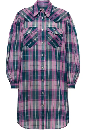Marant Etoile Robe chemise Britany en coton à carreaux