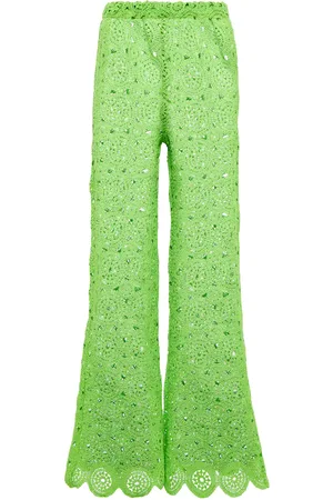 ROTATE Pantalon évasé Nola en crochet