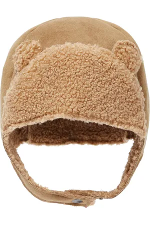 Il gufo Bébé – Bonnet en shearling synthétique