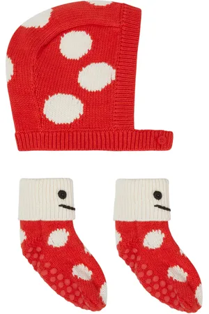 Stella McCartney Bébé – Set bonnet et chaussettes en coton et laine