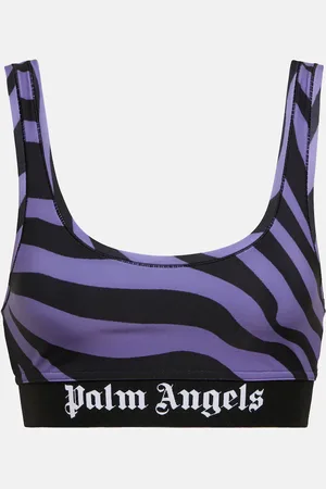 Palm Angels Brassière de sport à motif zébré