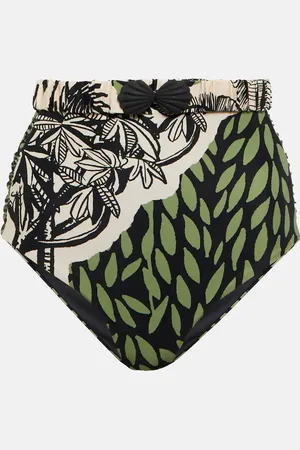JOHANNA ORTIZ Culotte de bikini imprimée à taille haute