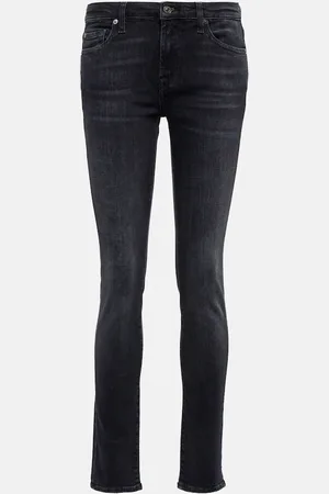 7 for all Mankind Jean skinny raccourci Pyper à taille mi-haute