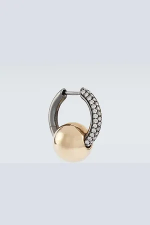 Rainbow K Boucle d’oreille unique en or 14 ct et diamants