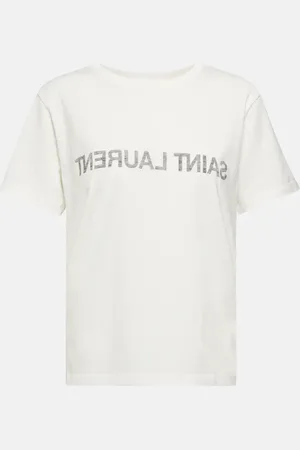 Saint Laurent T-shirt en coton à logo