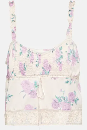 LOVESHACKFANCY Top Lanzo à fleurs