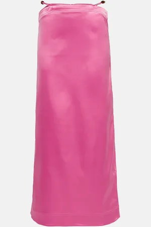 Ganni Jupe midi en satin
