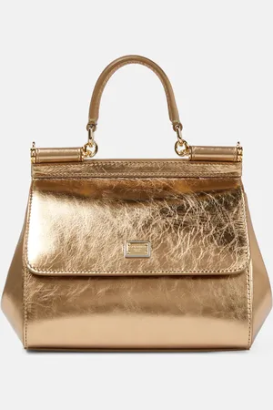 Dolce & Gabbana Sac Sicily Small en cuir métallisé