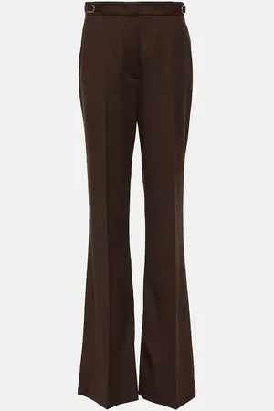 GABRIELA HEARST Pantalon flare Vesta à taille haute en laine