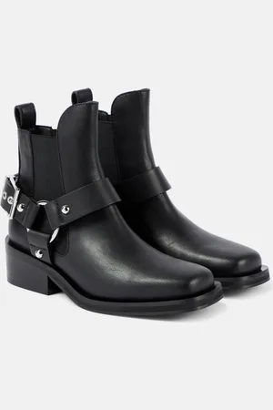 Ganni Bottes Chelsea en cuir synthétique