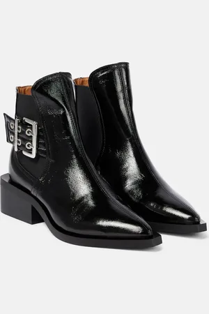Ganni Bottines Chelsea en cuir synthétique