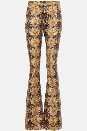 Etro Jean évasé imprimé à taille haute