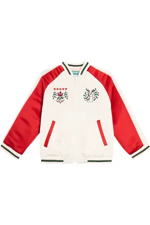 Kenzo Veste teddy brodée en satin