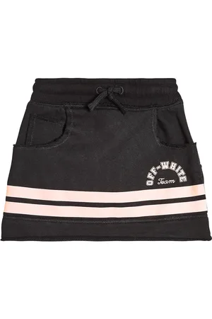 OFF-WHITE Jupe rayée en coton à logo