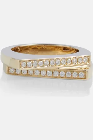 Rainbow K Bague Handcuff en or 9 ct et diamants