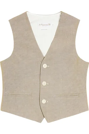 BONPOINT Veste sans manches Angus en coton et lin