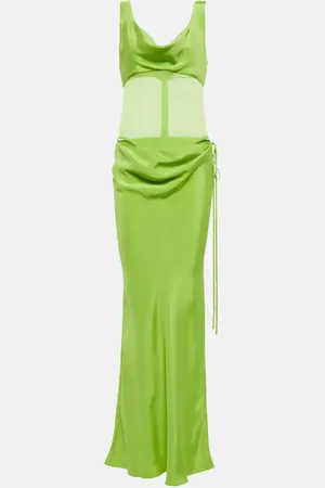 CHRISTOPHER ESBER Robe longue en satin de soie
