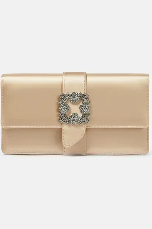 Manolo Blahnik Pochette Capri en satin à ornements