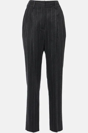 Blazé Milano Blazé Milano Pantalon droit Banker rayé en laine