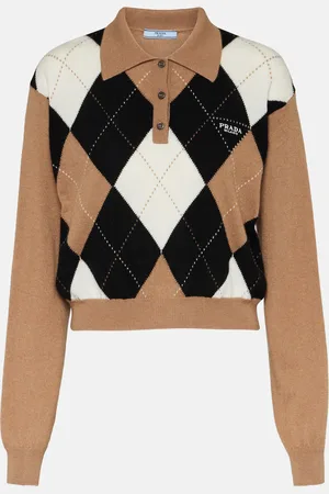 Prada Polo Argyle en cachemire