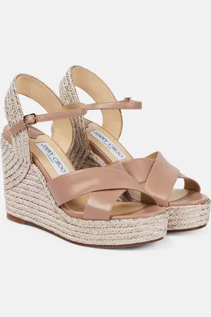 Jimmy Choo Sandales compensées Dellena 100 en cuir