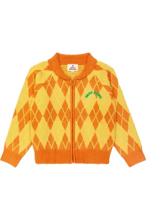 Jelly Mallow Pull zippé à motif Argyle