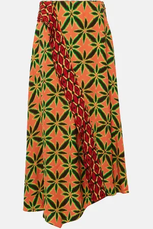 ULLA JOHNSON Jupe midi Violette en crêpe