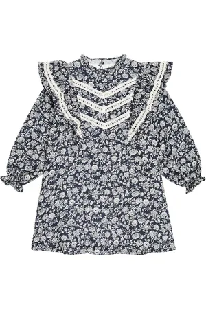 The New Society Robe midi en dentelle à fleurs