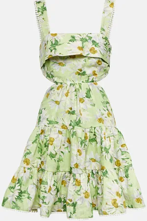ALÉMAIS Alémais Robe Astra en lin à fleurs