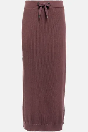 Brunello Cucinelli Jupe midi en coton