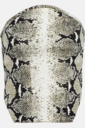 Khaite Top bustier à motif serpent