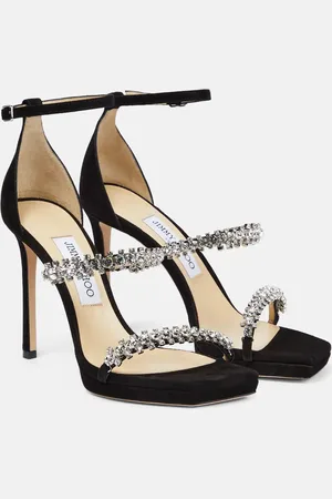 Jimmy Choo Sandales Bing 105 en daim à cristaux