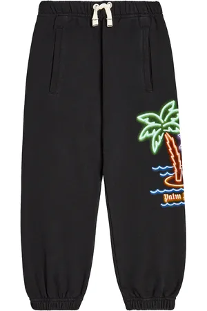 Palm Angels Pantalon de survêtement imprimé en coton