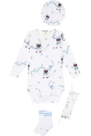 Mini Rodini Bébé – Grenouillère, bonnet et chaussettes en coton