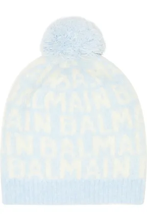 Balmain Bonnet en laine mélangée à pompon