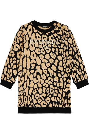 Balmain Robe pull en coton à logo