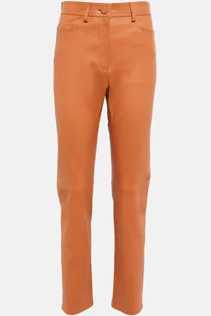 Joseph Pantalon à taille haute en cuir