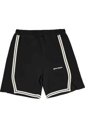 Palm Angels Short rayé en coton à logo