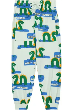 Mini Rodini Pantalon de survêtement imprimé en coton mélangé