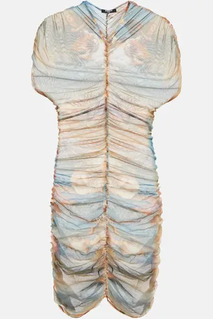 Balmain Robe imprimée en tulle