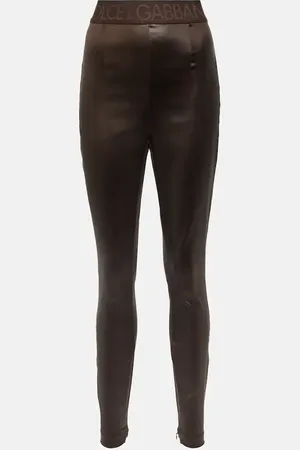 Dolce & Gabbana Legging à taille haute en vinyle